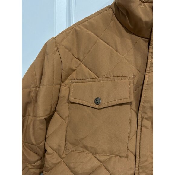 Yellowstone Mens Quilted Brown Jacket With Front Pockets Snap Closures Sz Medium - Picture 5 of 11